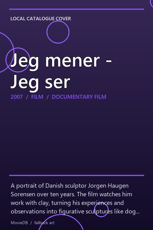 Jeg mener - Jeg ser poster