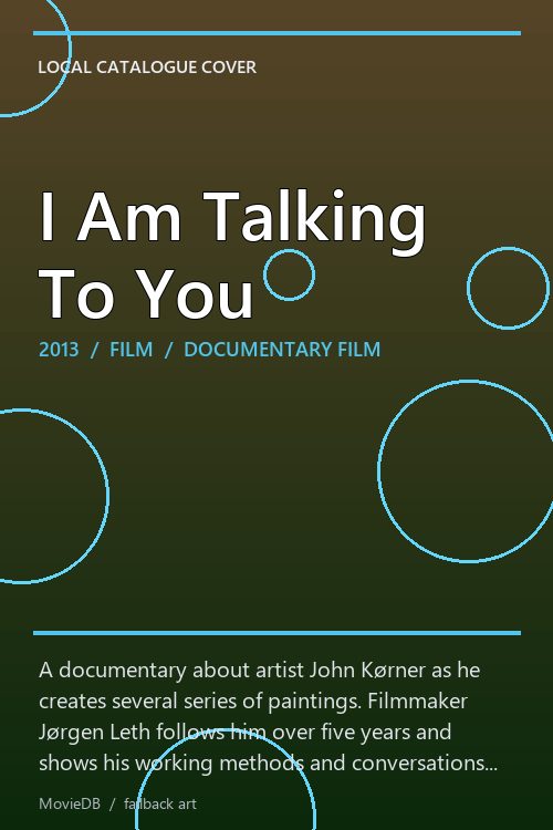 I Am Talking To You poster