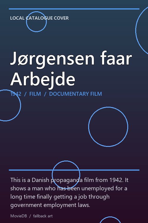 Jørgensen faar Arbejde poster