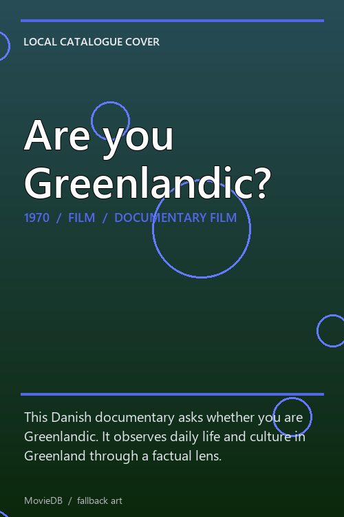 Are you Greenlandic? poster