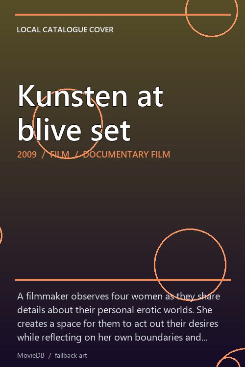Kunsten at blive set poster
