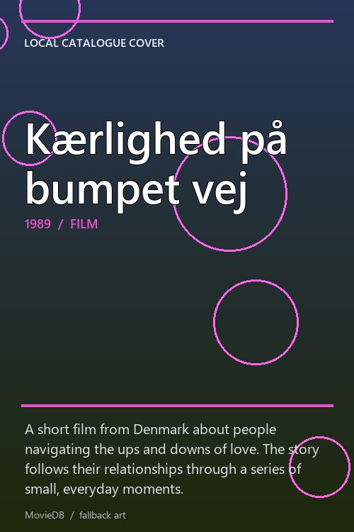 Kærlighed på bumpet vej poster