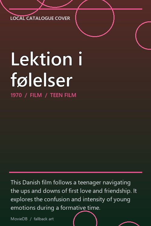 Lektion i følelser poster