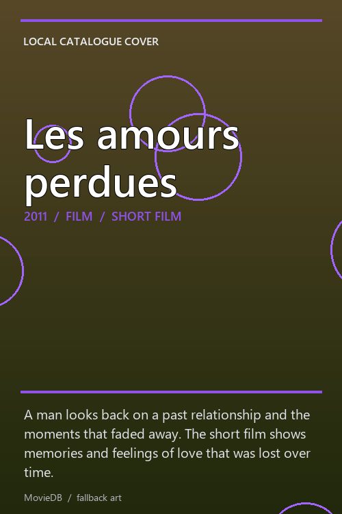 Les amours perdues poster