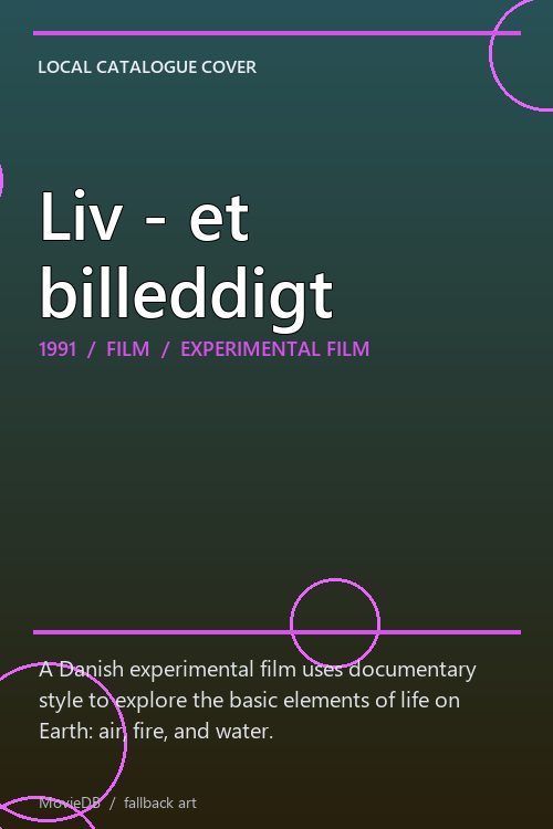Liv - et billeddigt poster