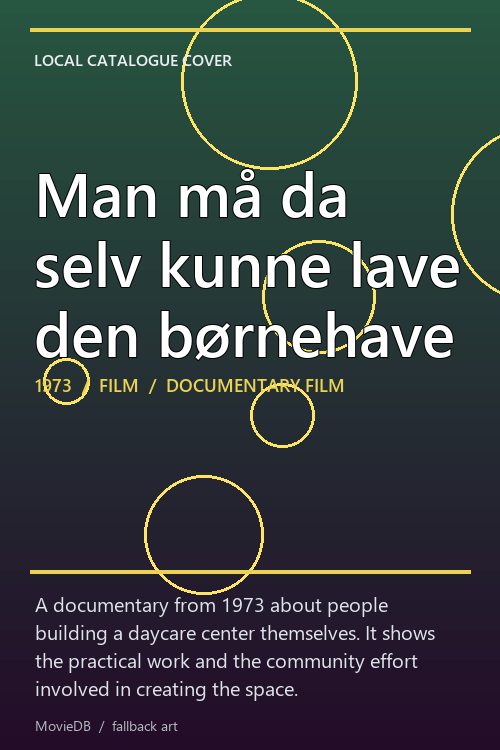 Man må da selv kunne lave den børnehave poster