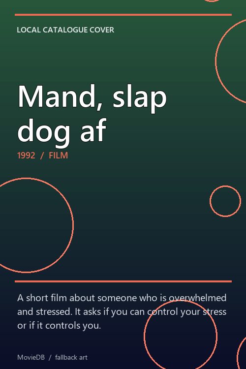 Mand, slap dog af poster
