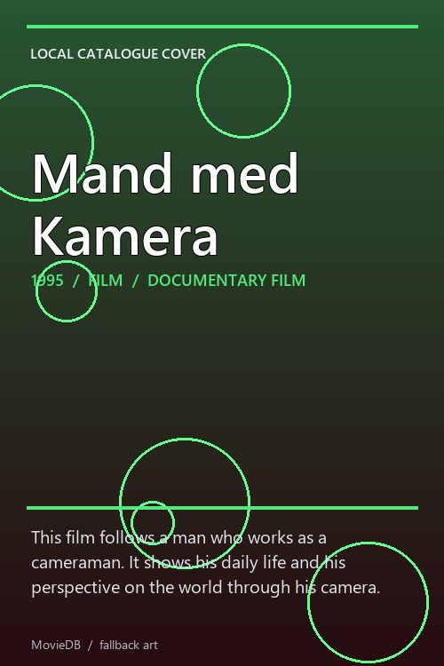 Mand med Kamera poster