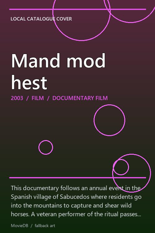 Mand mod hest poster