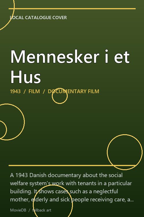 Mennesker i et Hus poster