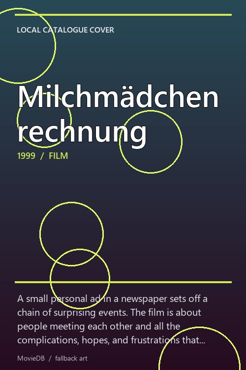 Milchmädchenrechnung poster