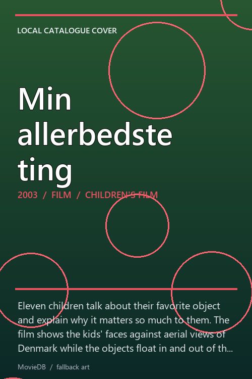 Min allerbedste ting poster