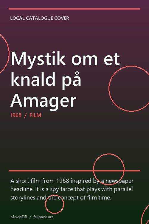 Mystik om et knald på Amager poster