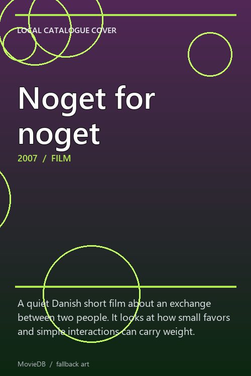Noget for noget poster
