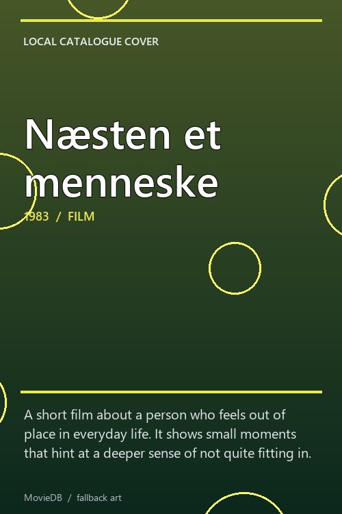Næsten et menneske poster