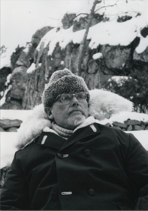 A portrait of the painter Oluf Høst poster