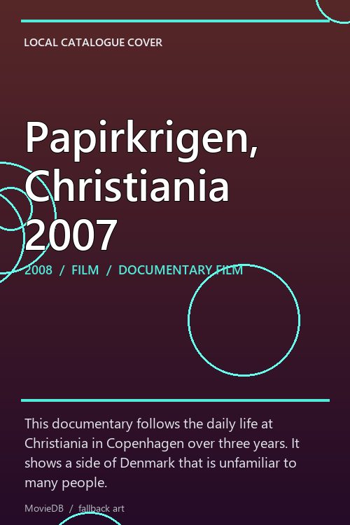 Papirkrigen, Christiania 2007 poster