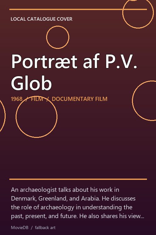 Portræt af P.V. Glob poster