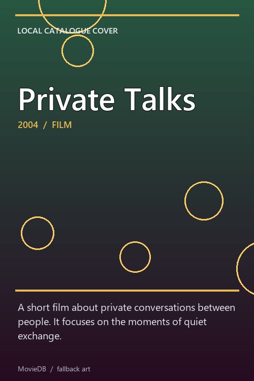 Private Talks poster