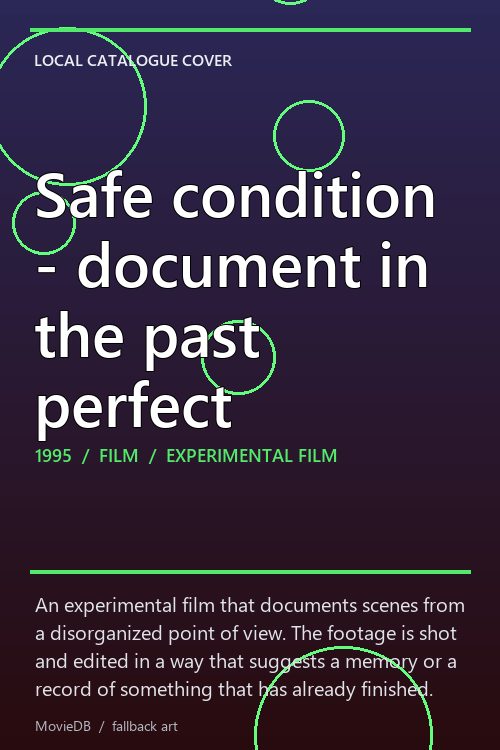 Safe condition - document in the past perfect poster