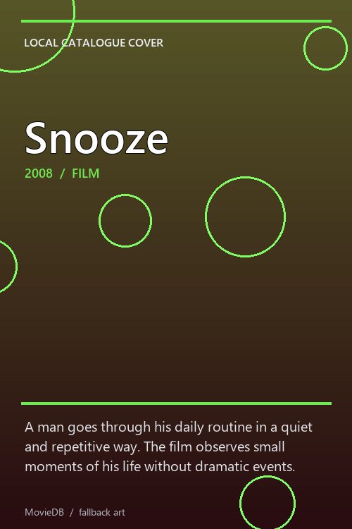 Snooze poster