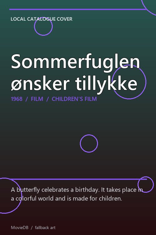 Sommerfuglen ønsker tillykke poster