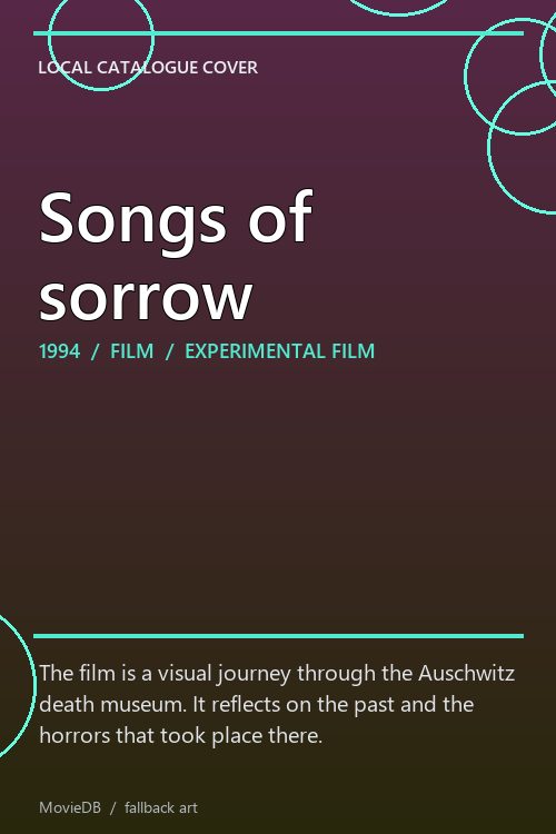 Songs of sorrow poster