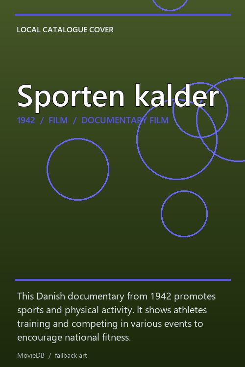 Sporten kalder poster