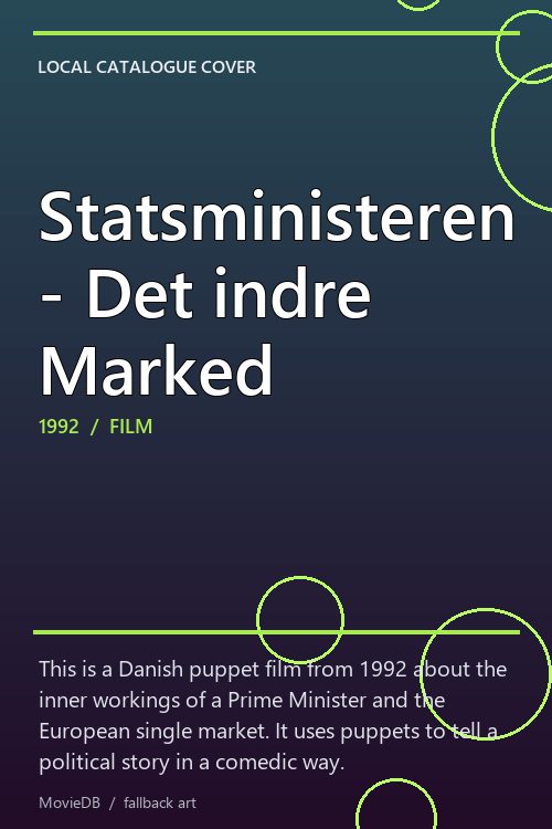 Statsministeren - Det indre Marked poster