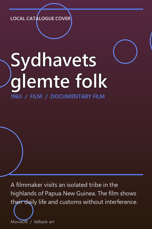 Sydhavets glemte folk poster