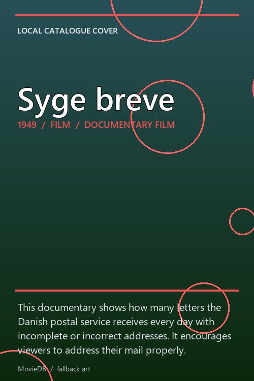 Syge breve poster