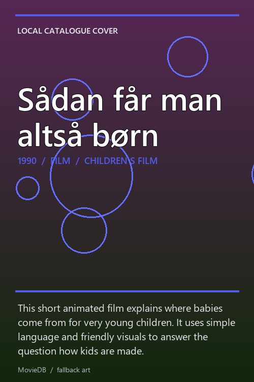 Sådan får man altså børn poster