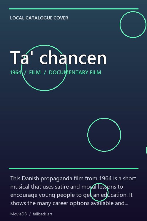 Ta' chancen poster