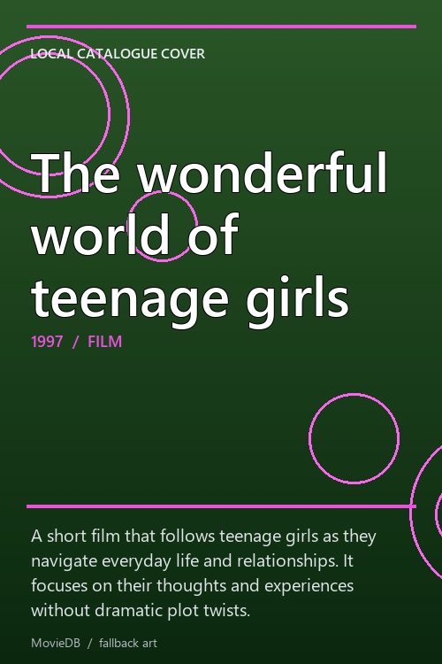 The wonderful world of teenage girls poster