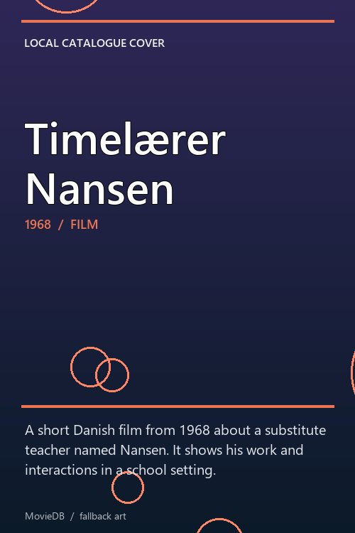 Timelærer Nansen poster