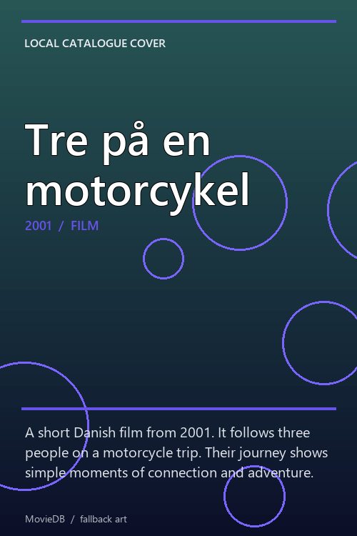 Tre på en motorcykel poster