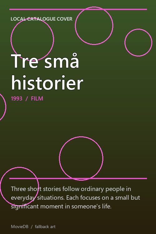 Tre små historier poster