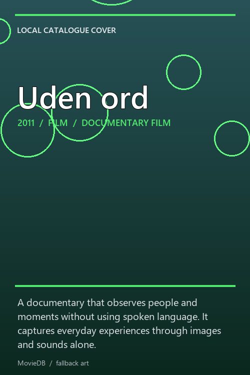 Uden ord poster