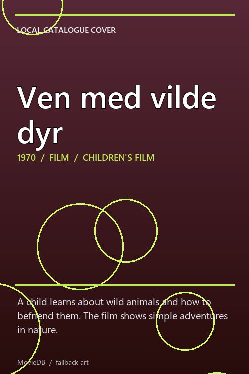 Ven med vilde dyr poster