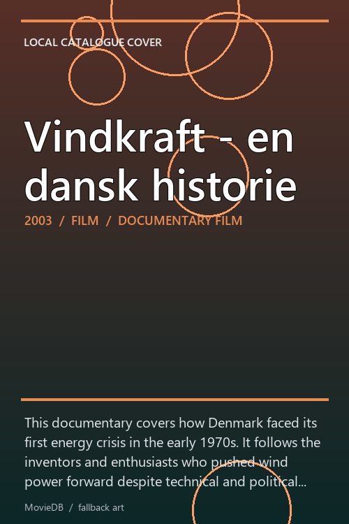 Vindkraft - en dansk historie poster