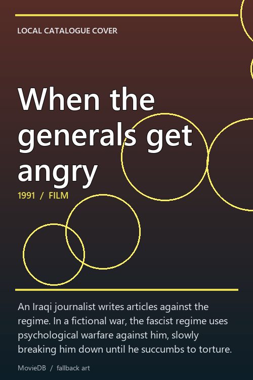 When the generals get angry poster