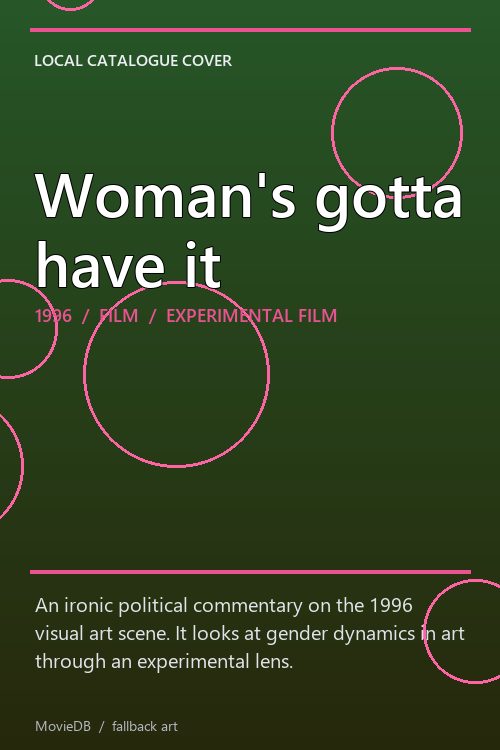 Woman's gotta have it poster