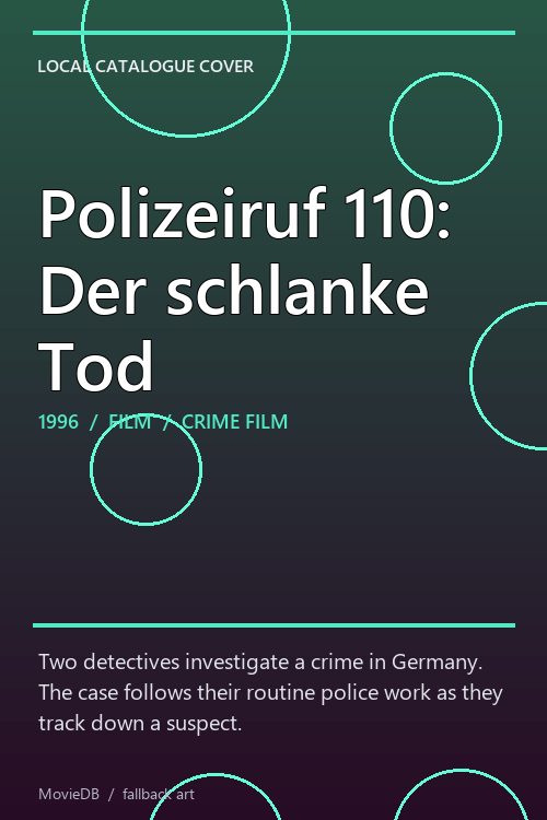 Polizeiruf 110: Der schlanke Tod poster