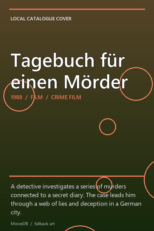 Tagebuch für einen Mörder poster