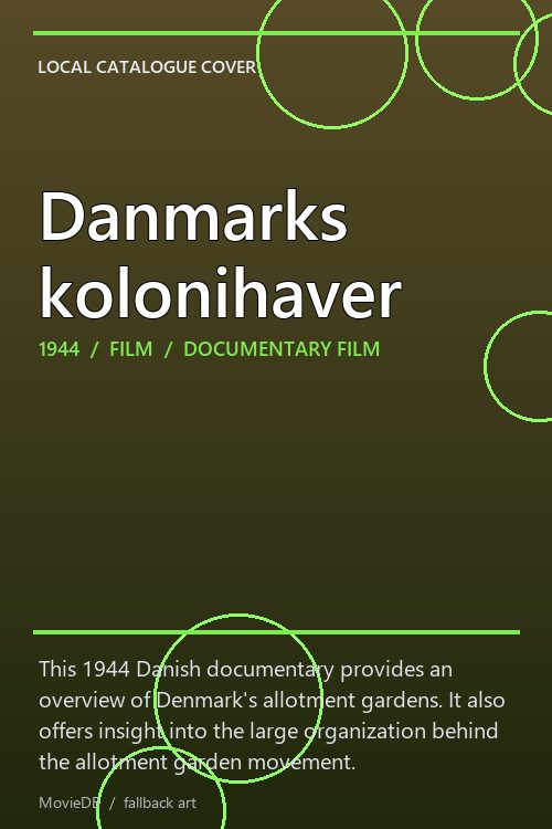 Danmarks kolonihaver poster