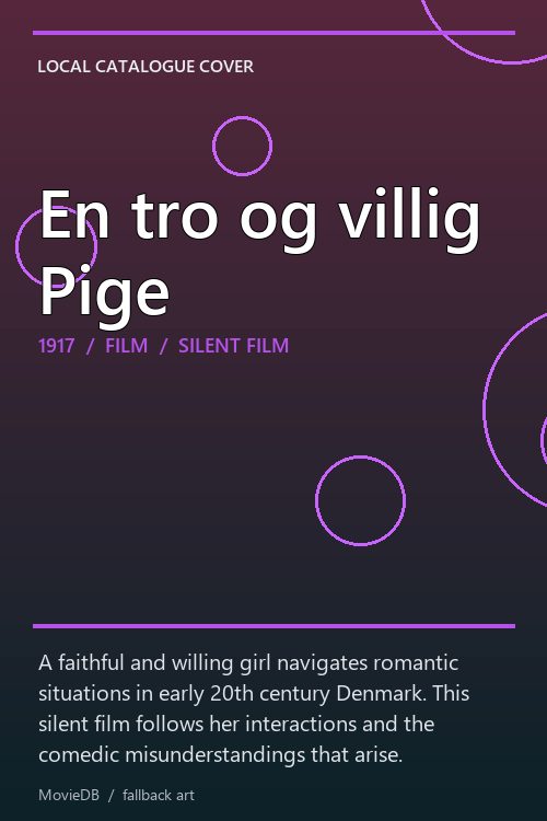 En tro og villig Pige poster