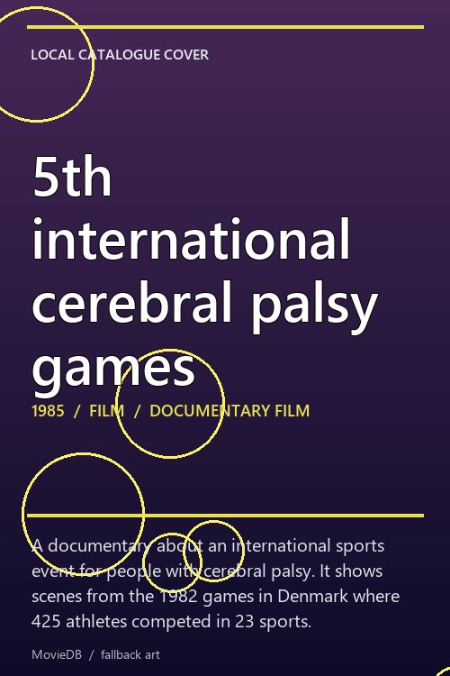 5th international cerebral palsy games poster