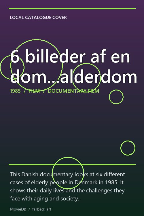 6 billeder af en dom...alderdom poster
