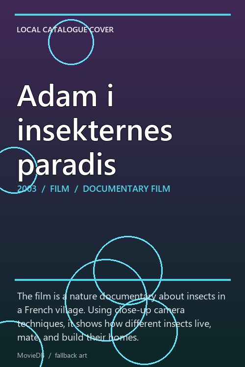Adam i insekternes paradis poster