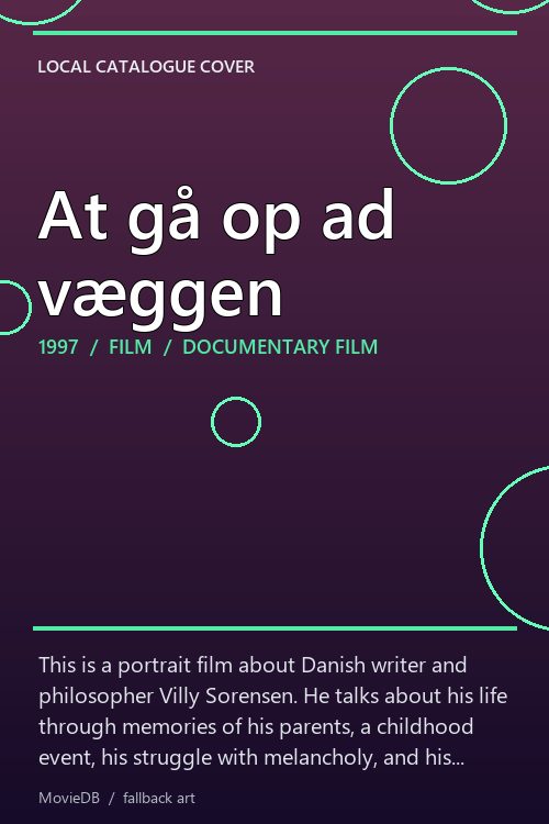 At gå op ad væggen poster